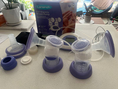 (#PG5277) Extractor de leche doble eléctrico. Marca Lansinoh
