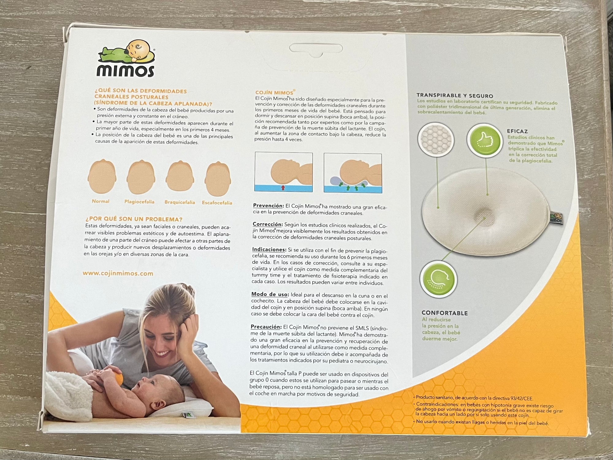 (#PG4763) Cojín plagiocefalia. Marca Mimos