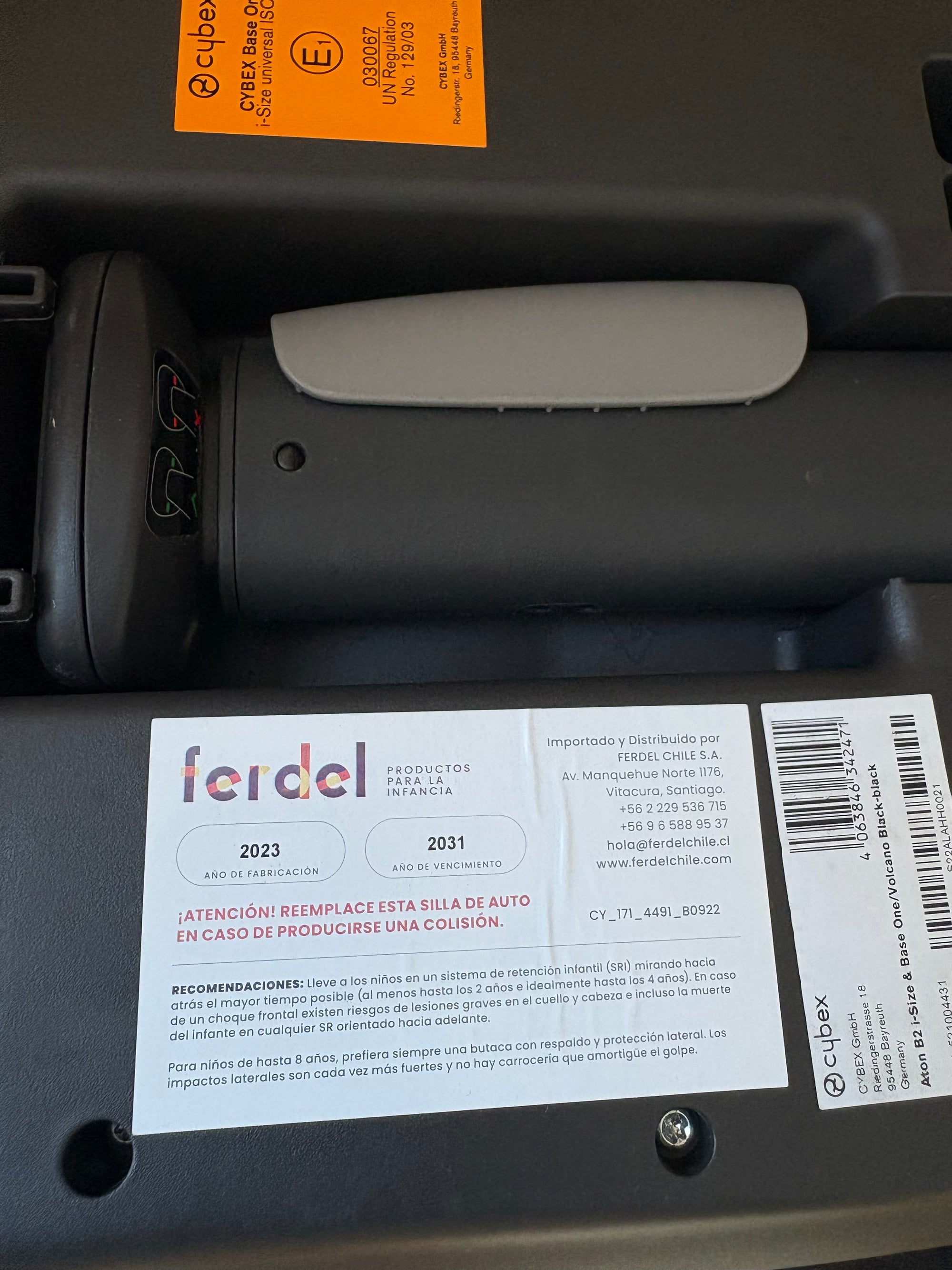 Silla de auto, modelo Aton B2. Marca Cybex (#PG5665)