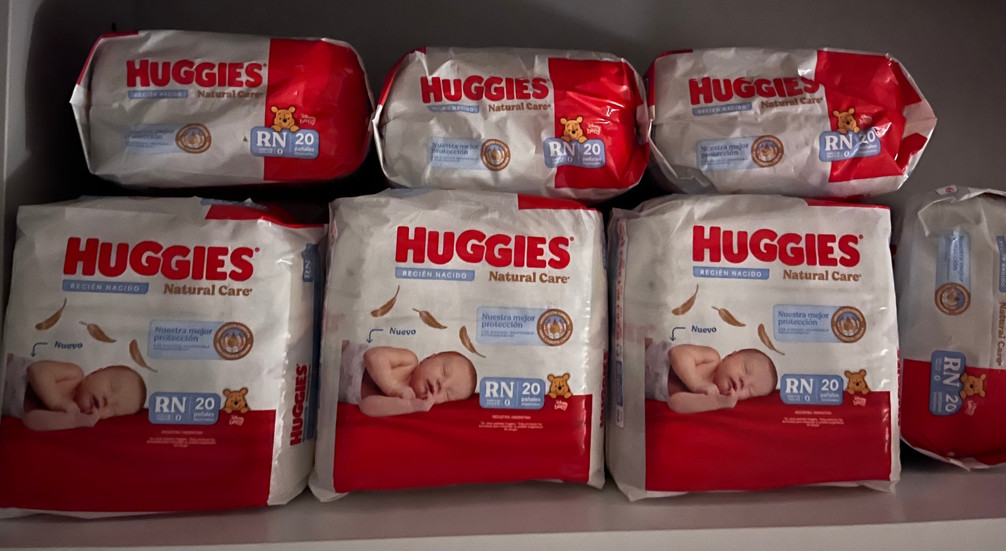 (#PG4572) 238 pañales RN. Marca Huggies