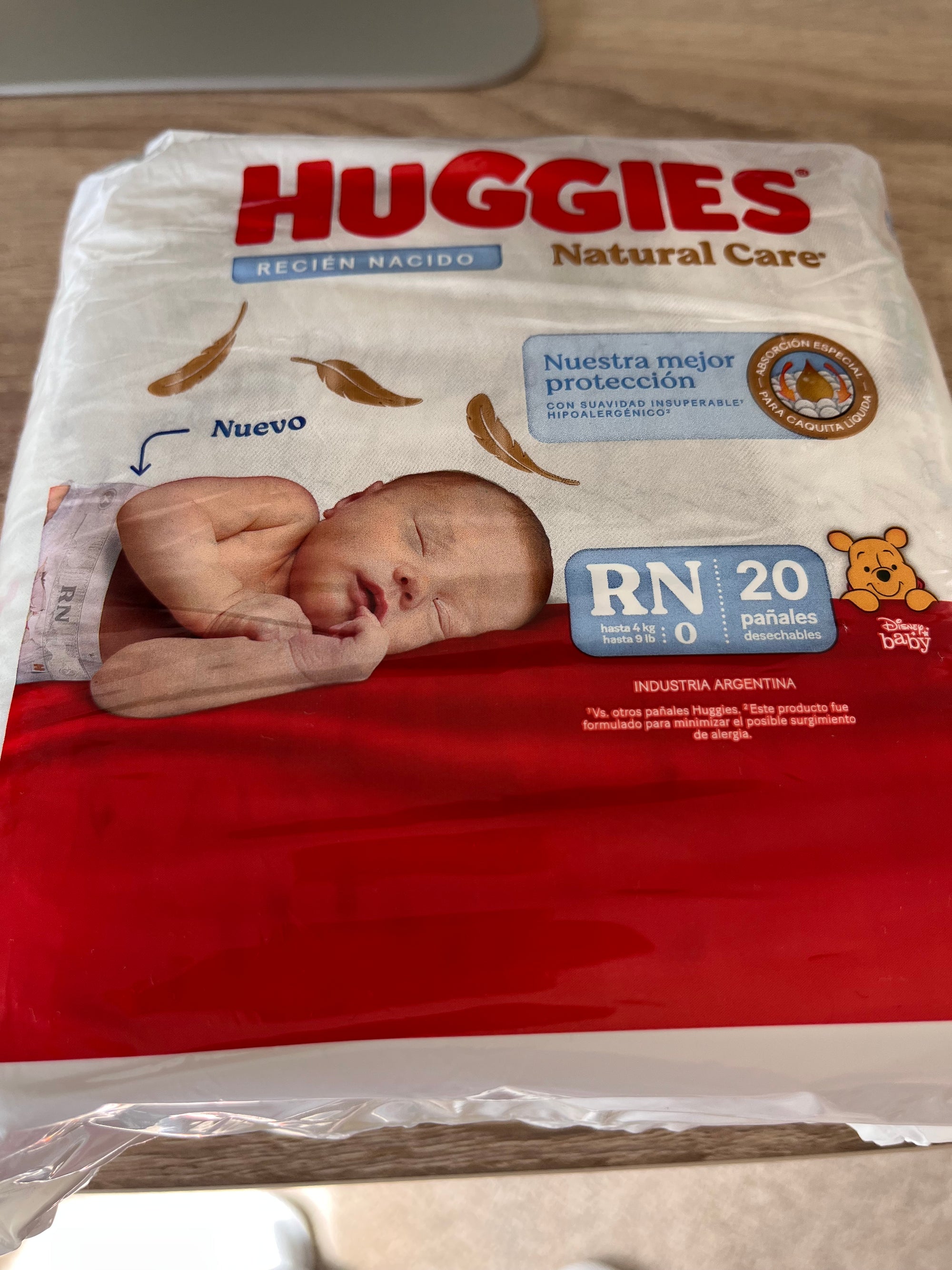 (#PG4572) 238 pañales RN. Marca Huggies
