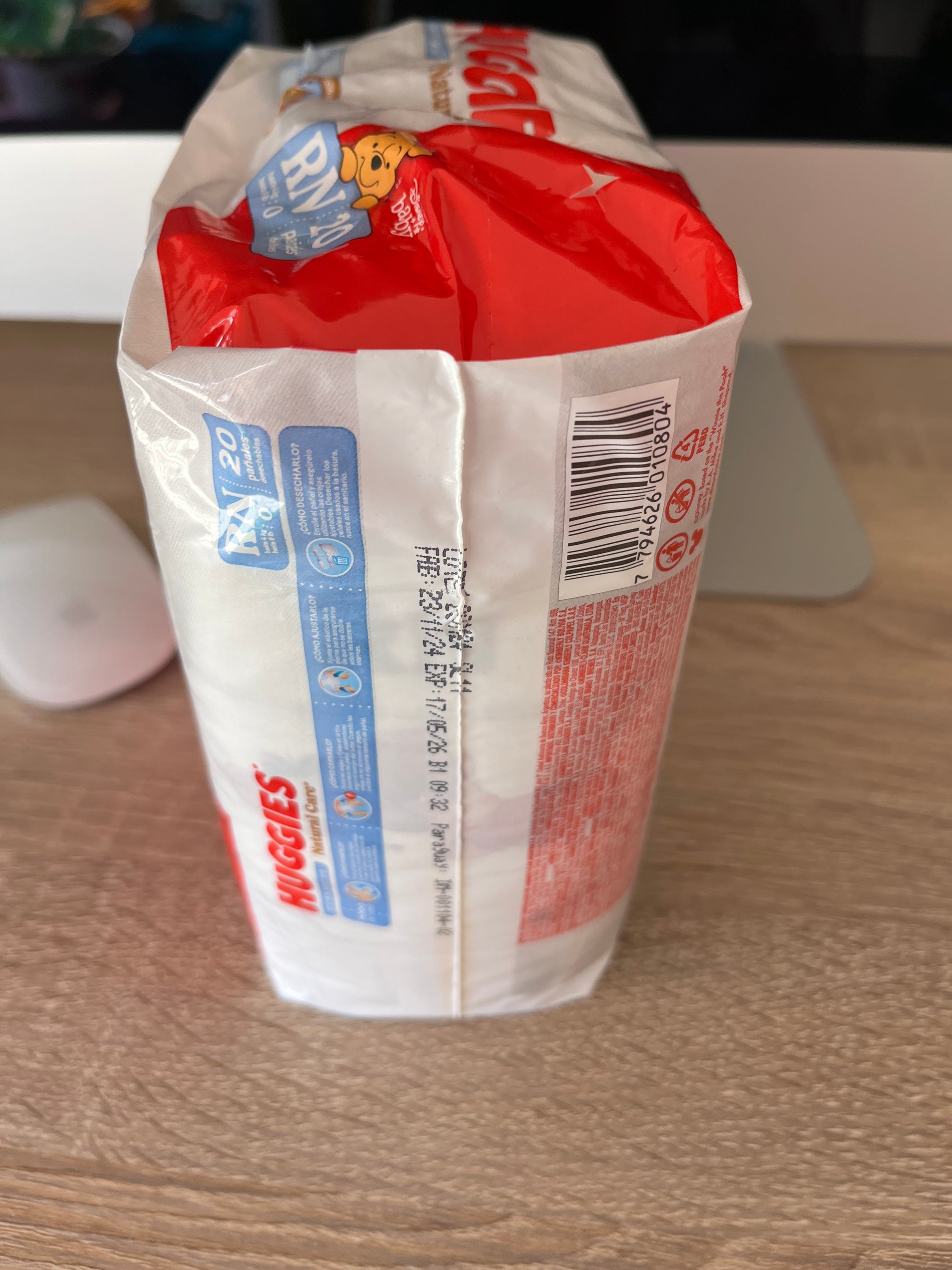 (#PG4572) 238 pañales RN. Marca Huggies