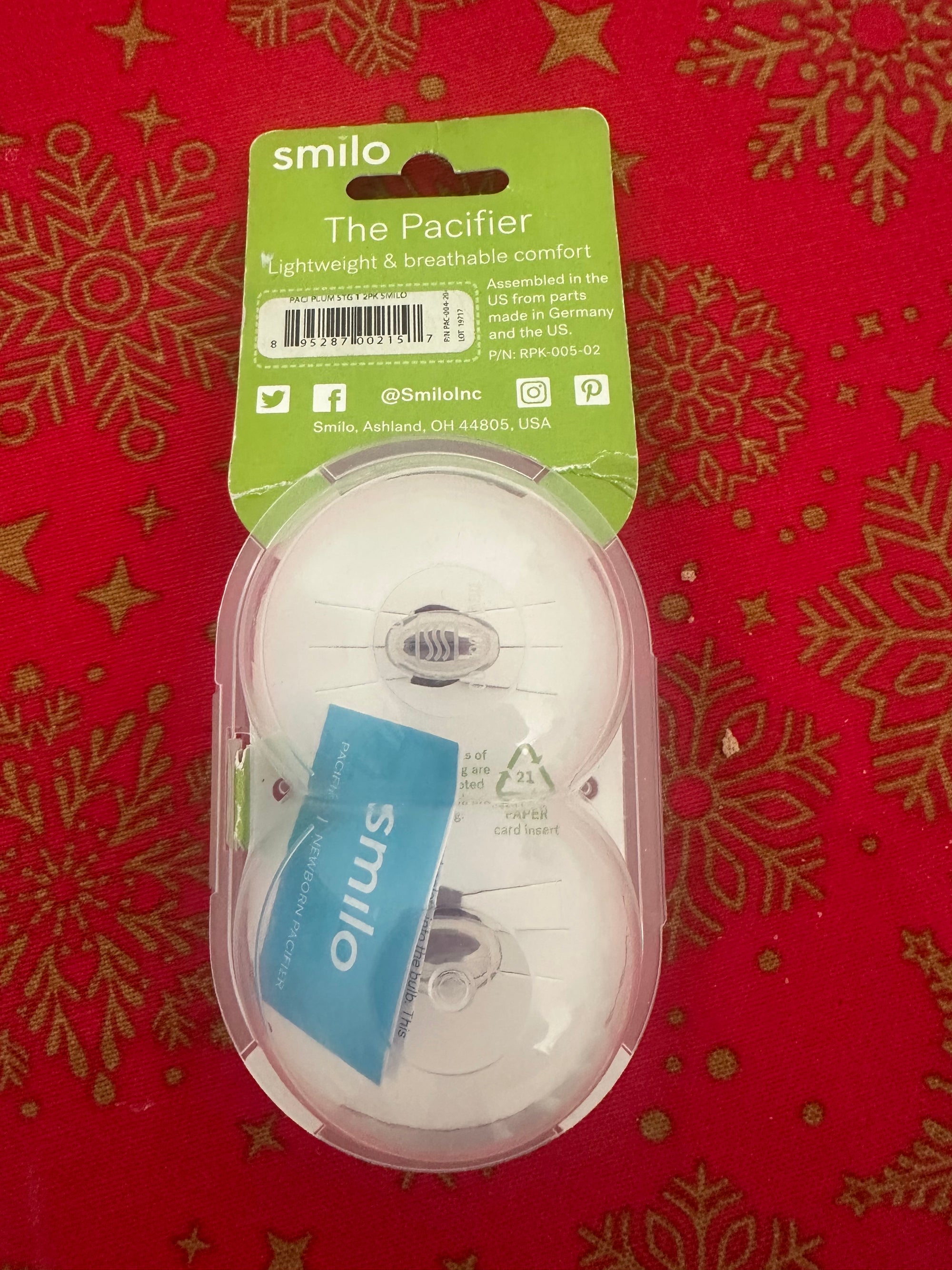 Pack de 2 chupetes. Marca Smilo (#PG5504)