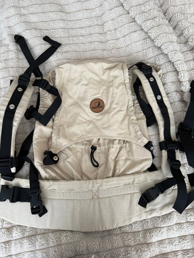 (#PG5289) Mochila ergonómica modelo Baby &amp; Toddler algodón-lino. Marca Mammalia Ergo