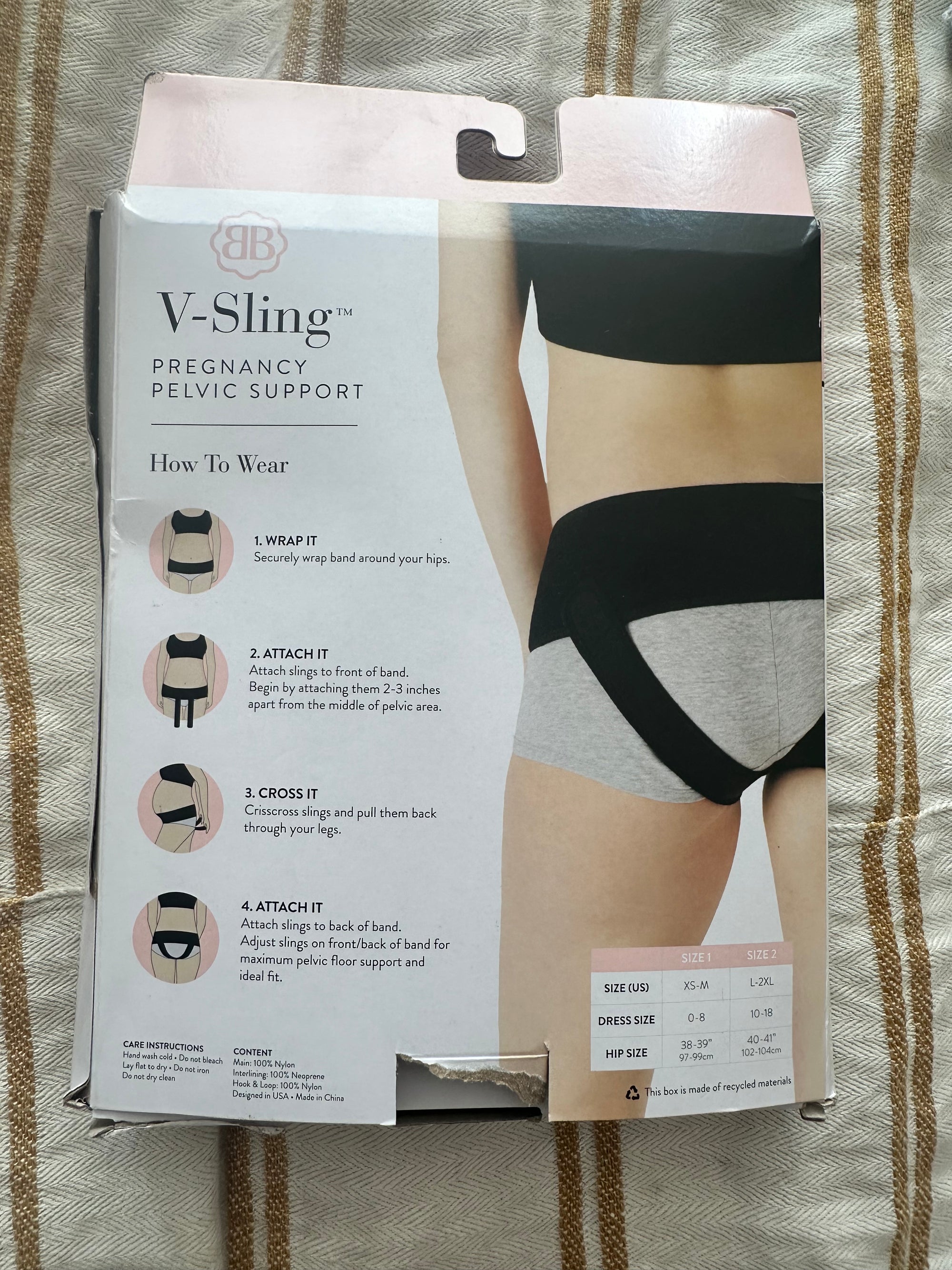 (#PG4968) Faja de soporte pélvico para embarazadas y post parto. Marca Belly Bandit