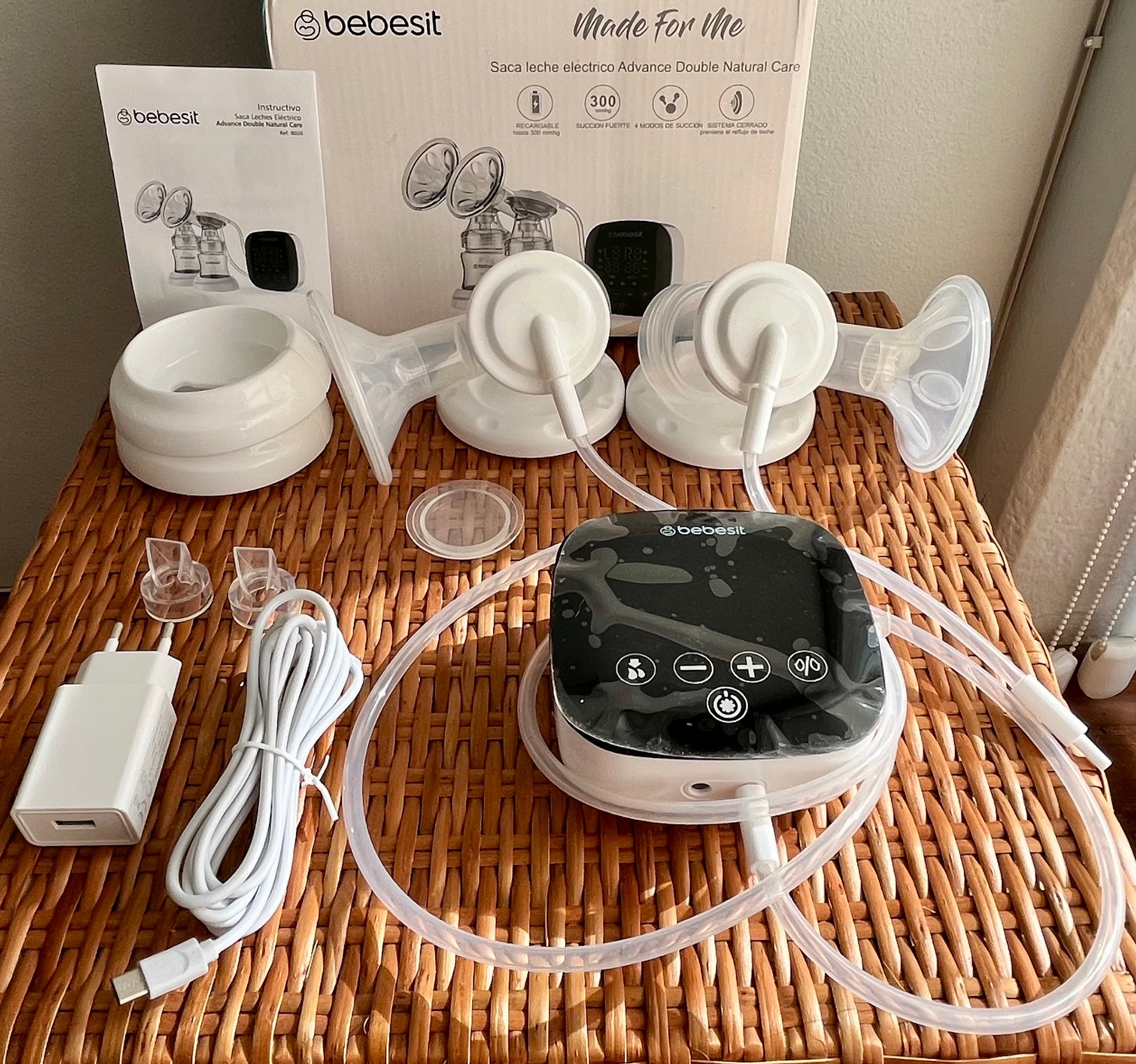 (#PG4965) Extractor de leche doble eléctrico modelo Digital Advance Natural Care. Marca Bebesit