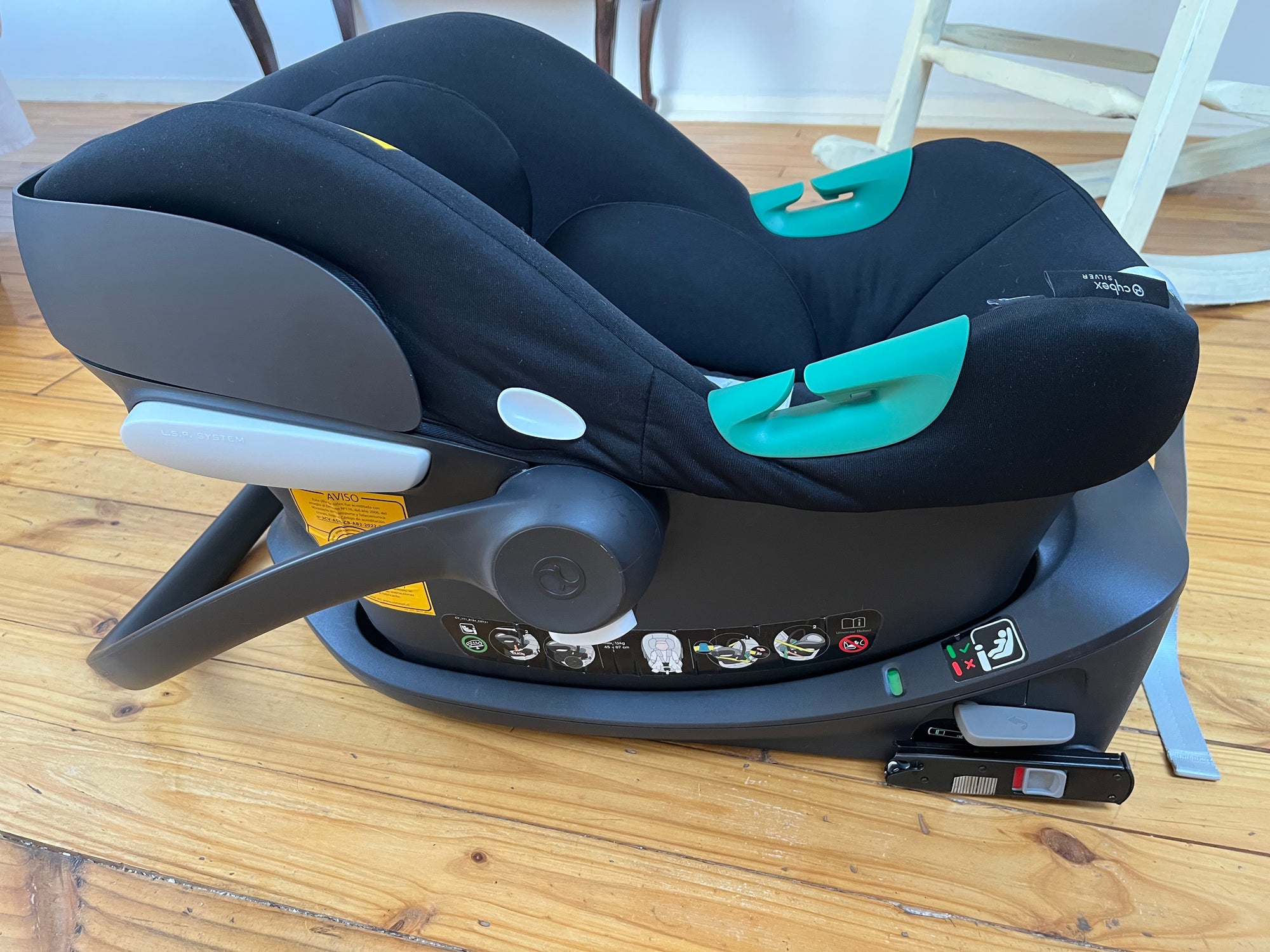 (#PG4924) Silla de auto modelo Aton b2 + Base One i-Size. Marca Cybex