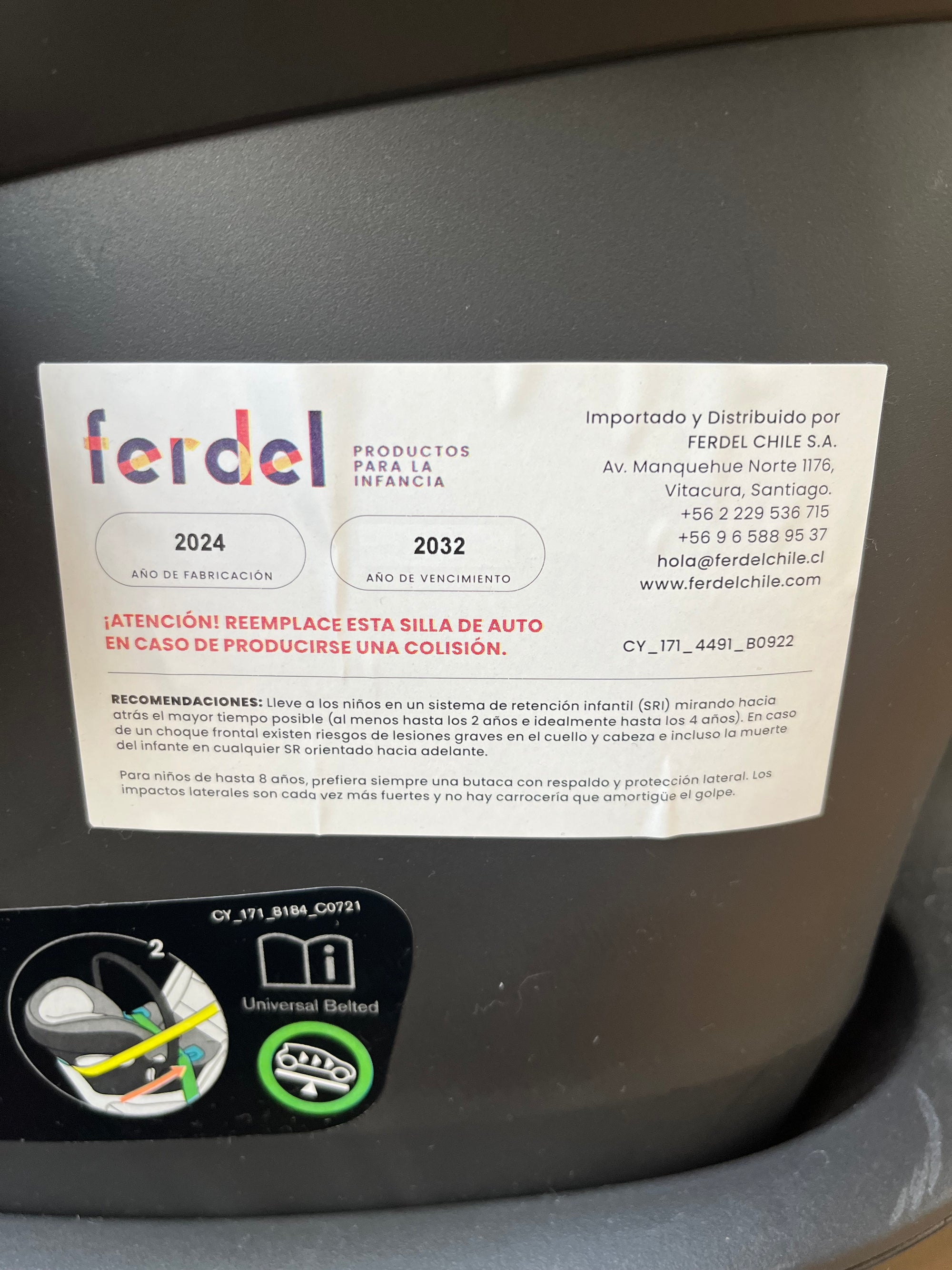 (#PG4924) Silla de auto modelo Aton b2 + Base One i-Size. Marca Cybex