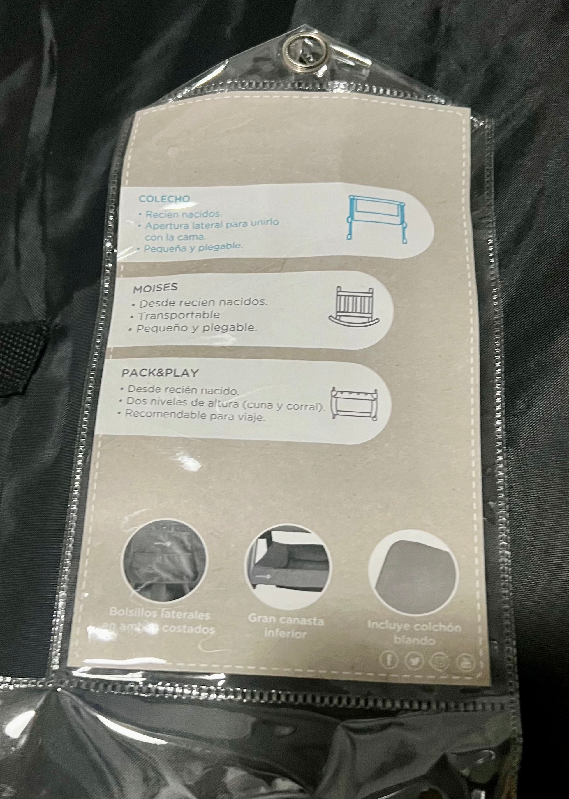 (#PG4380) Cuna colecho modelo Dream with Me + Colchón. Marca Safety 1st e Infanti