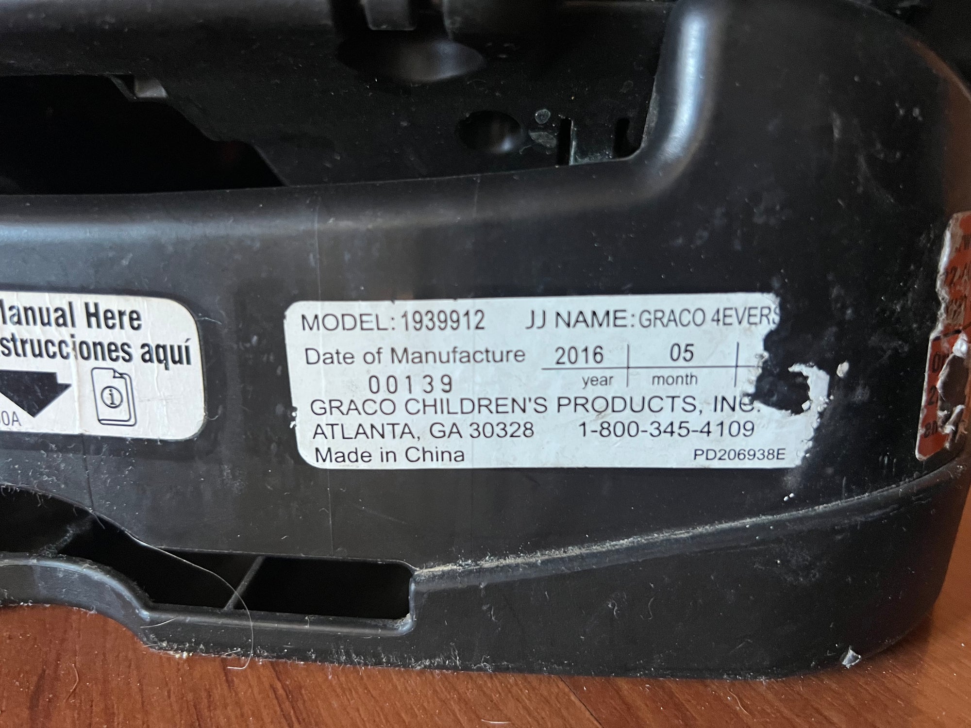 (#PG5102) Silla de auto modelo 4ever. Marca Graco