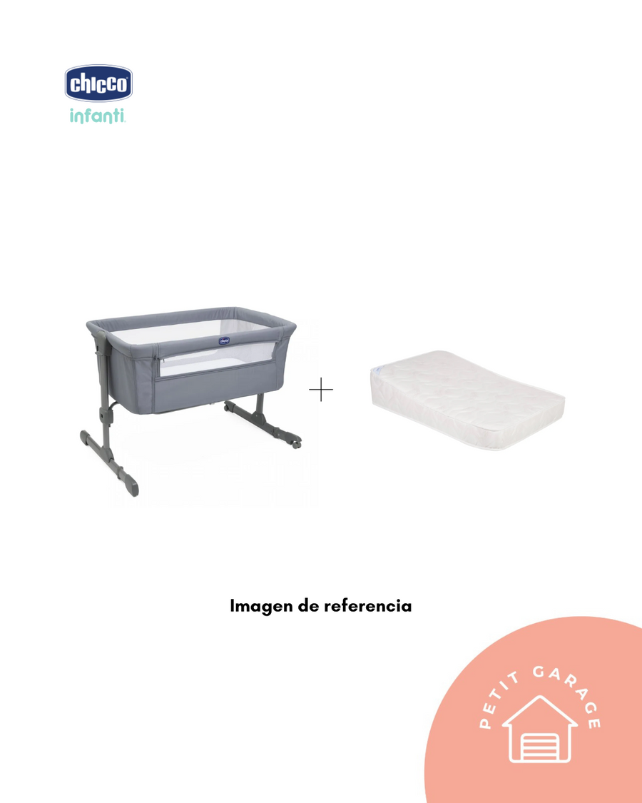 (#PG4921) Cuna colecho modelo Next2me color gris. Marca Chicco