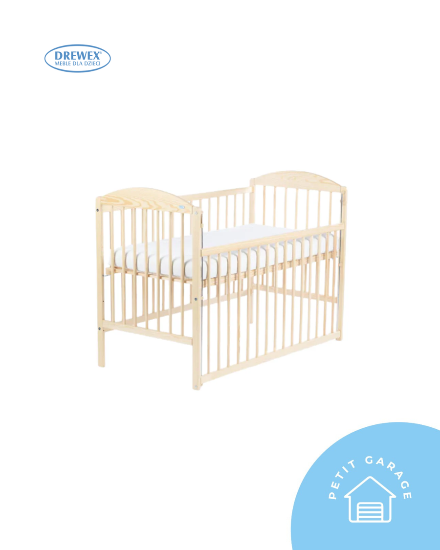 (#PG5338) Cuna de madera modelo Lulaya color pino natural. Marca Drewex