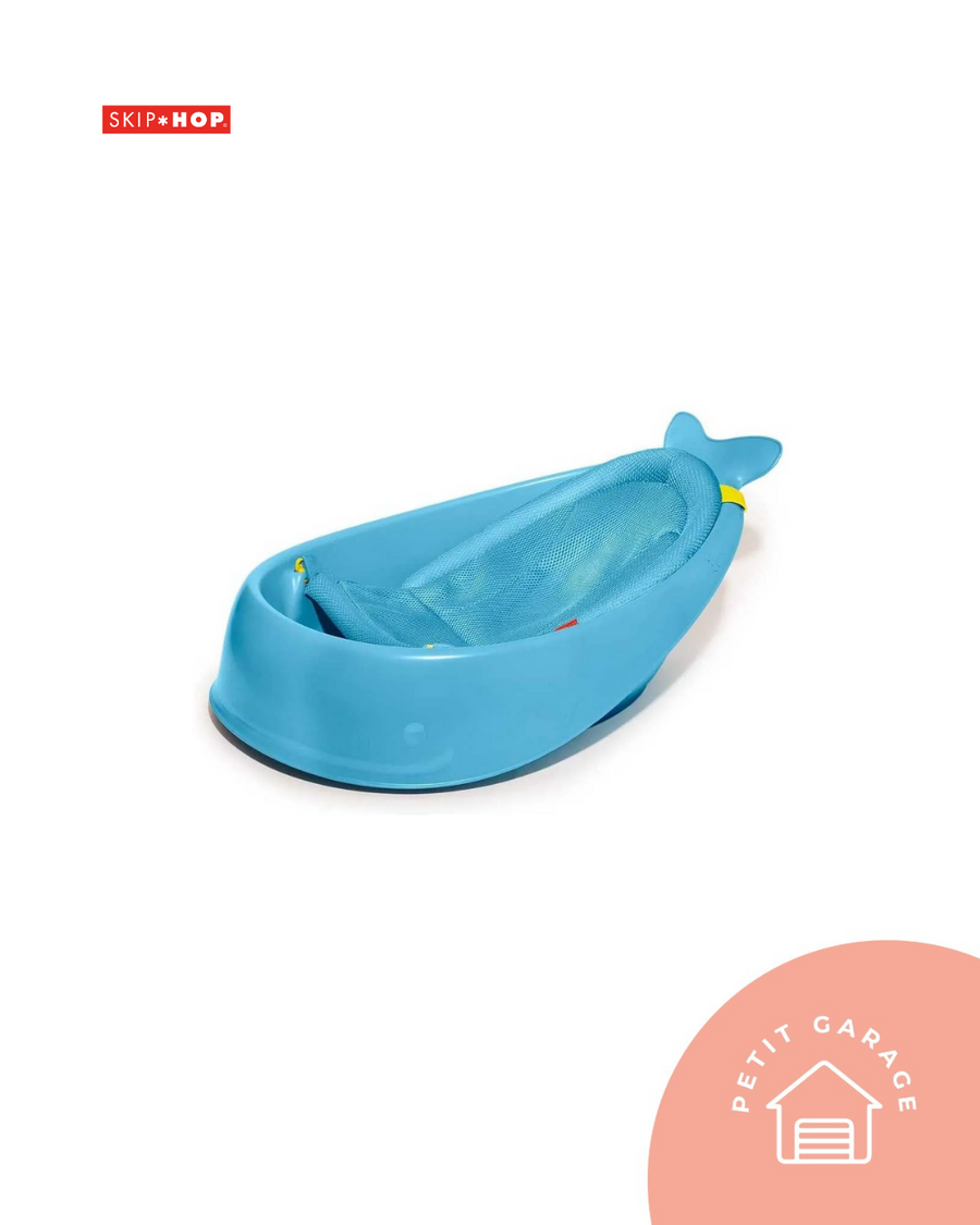 (#PG4737) Bañera modelo Moby Smart Sling color azul. Marca Skip Hop