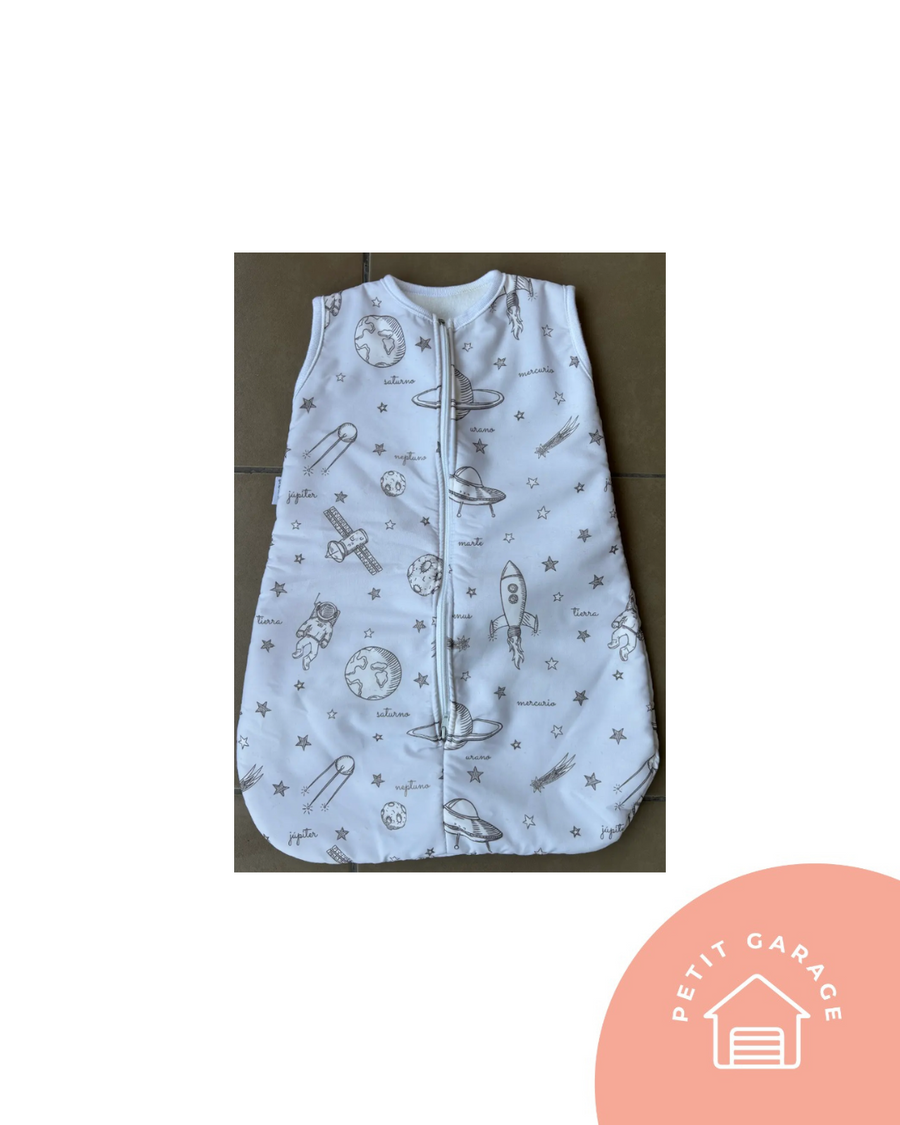 (#PG4735) Saquito de dormir modelo galaxia color blanco. Marca Genérica