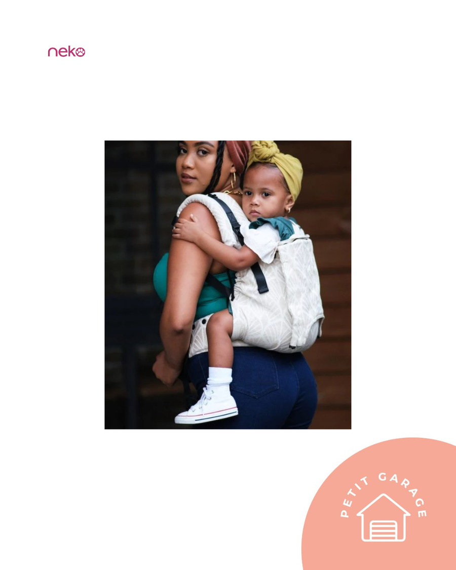 (#PG5345) Mochila portabebé color perla. Marca Neko Slings