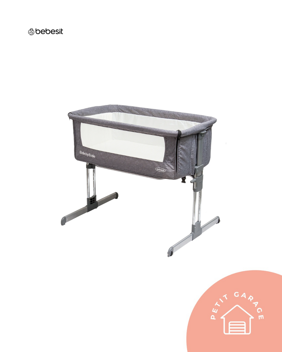 (#PG4755) Cuna colecho modelo Side by Side color gris. Marca Bebesit