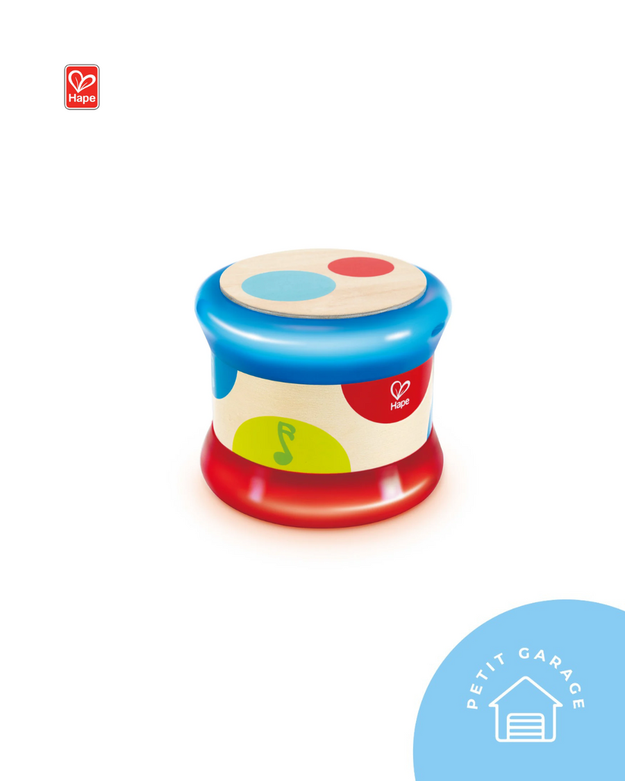 (#PG4812) Tambor de plástico y madera. Marca Hape