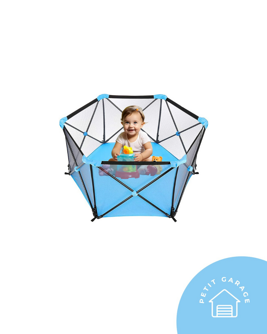 (#PG4830) Corral plegable color celeste. Marca Genérica