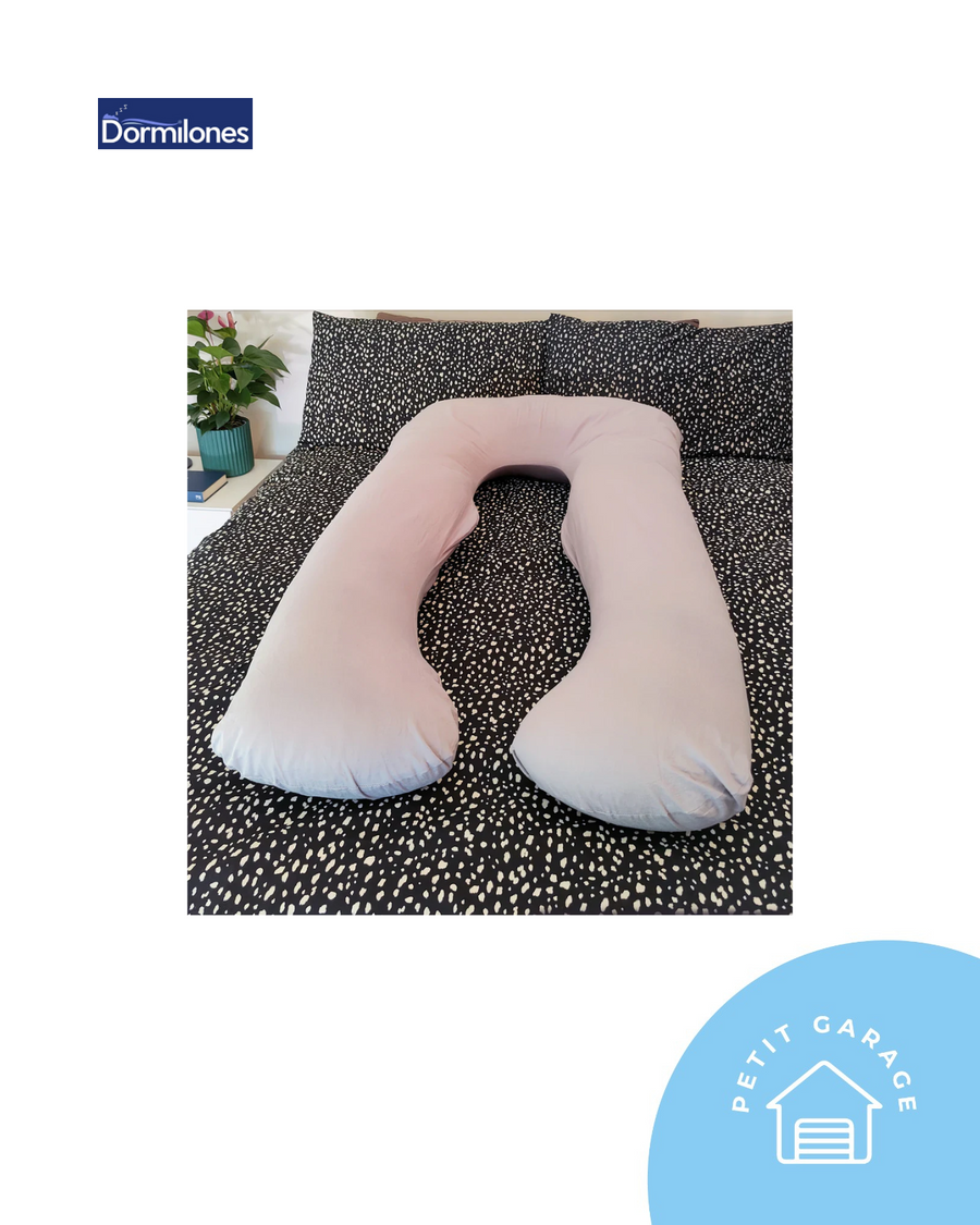 (#PG4538) Cojín de lactancia color gris. Marca Dormilones