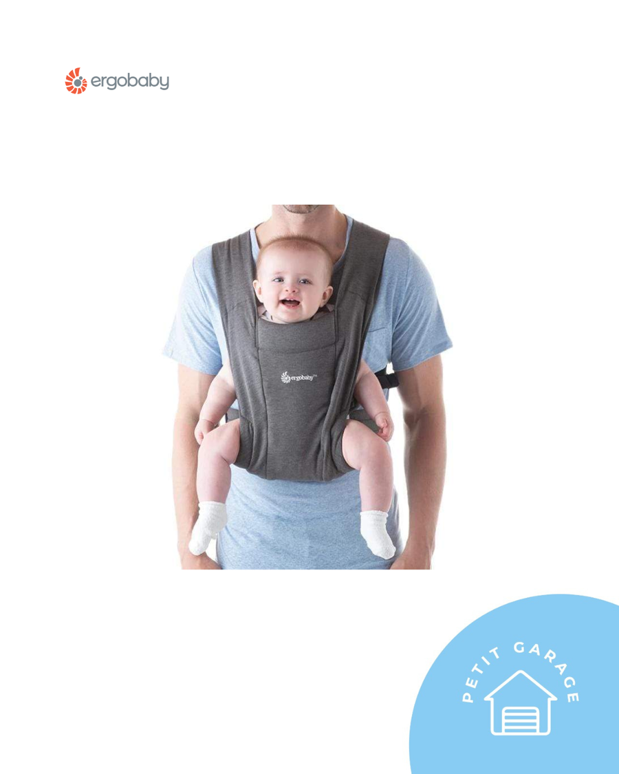 (#PG5464) Mochila portabebé modelo Embrance color gris. Marca Ergobaby