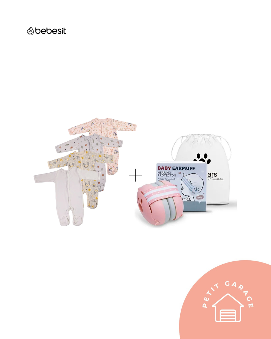 (#PG5439) Pack 4 pijamas + Audífonos protectores de ruido. Marca Bebesit