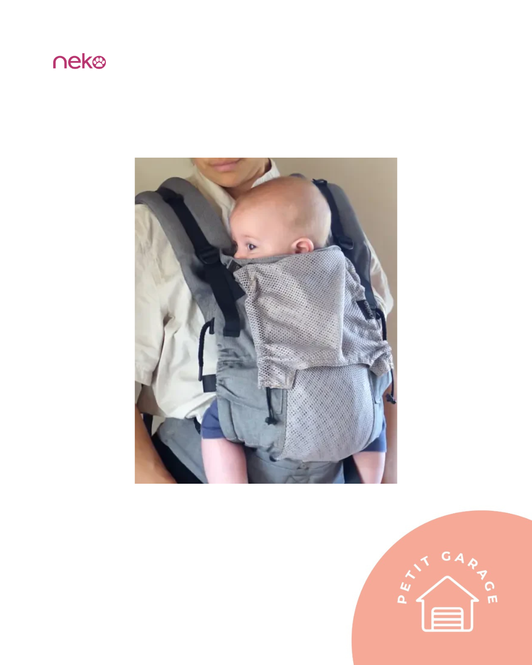 (#PG5325) Mochila ergonómica tamaño baby diseño gold. Marca Neko Slings