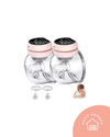 (#PG5005) Extractor de leche eléctrico doble color rosado. Marca Tclouda