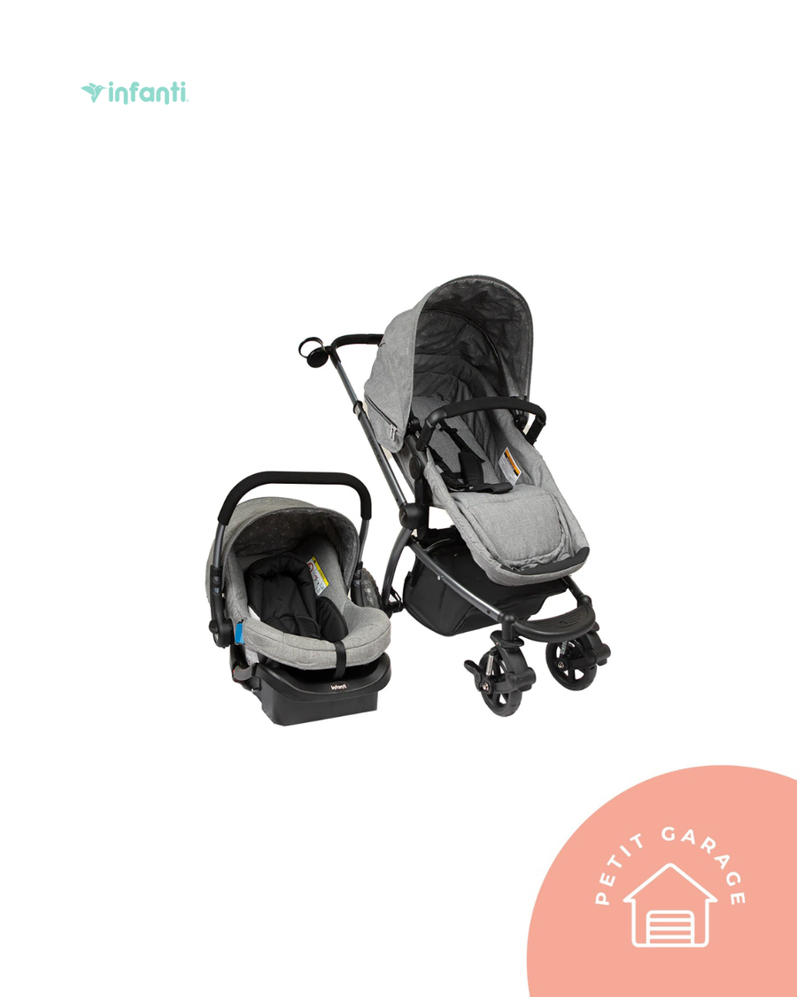(#PG5425) Coche Travel System modelo Epic 5g color gris. Marca Infanti