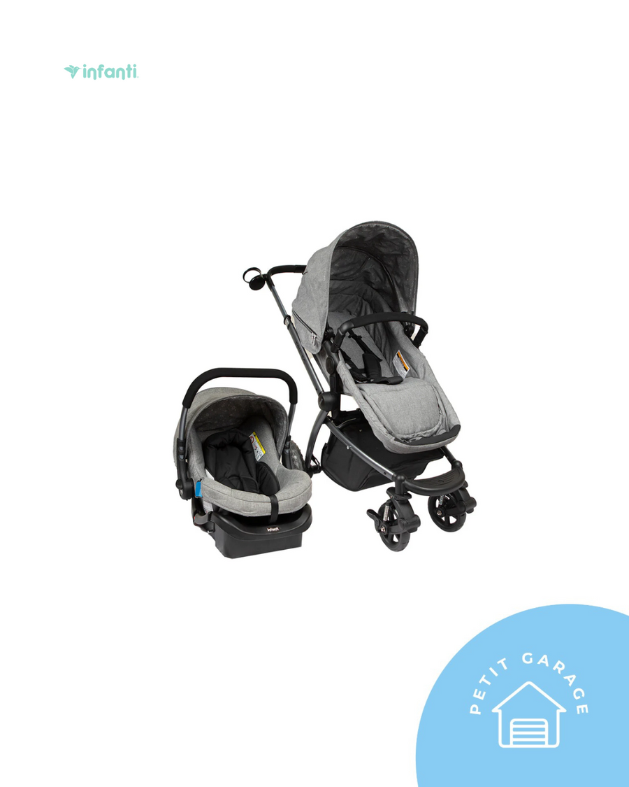 (#PG5080) Coche Travel System modelo Epic 5G color gris. Marca Infanti
