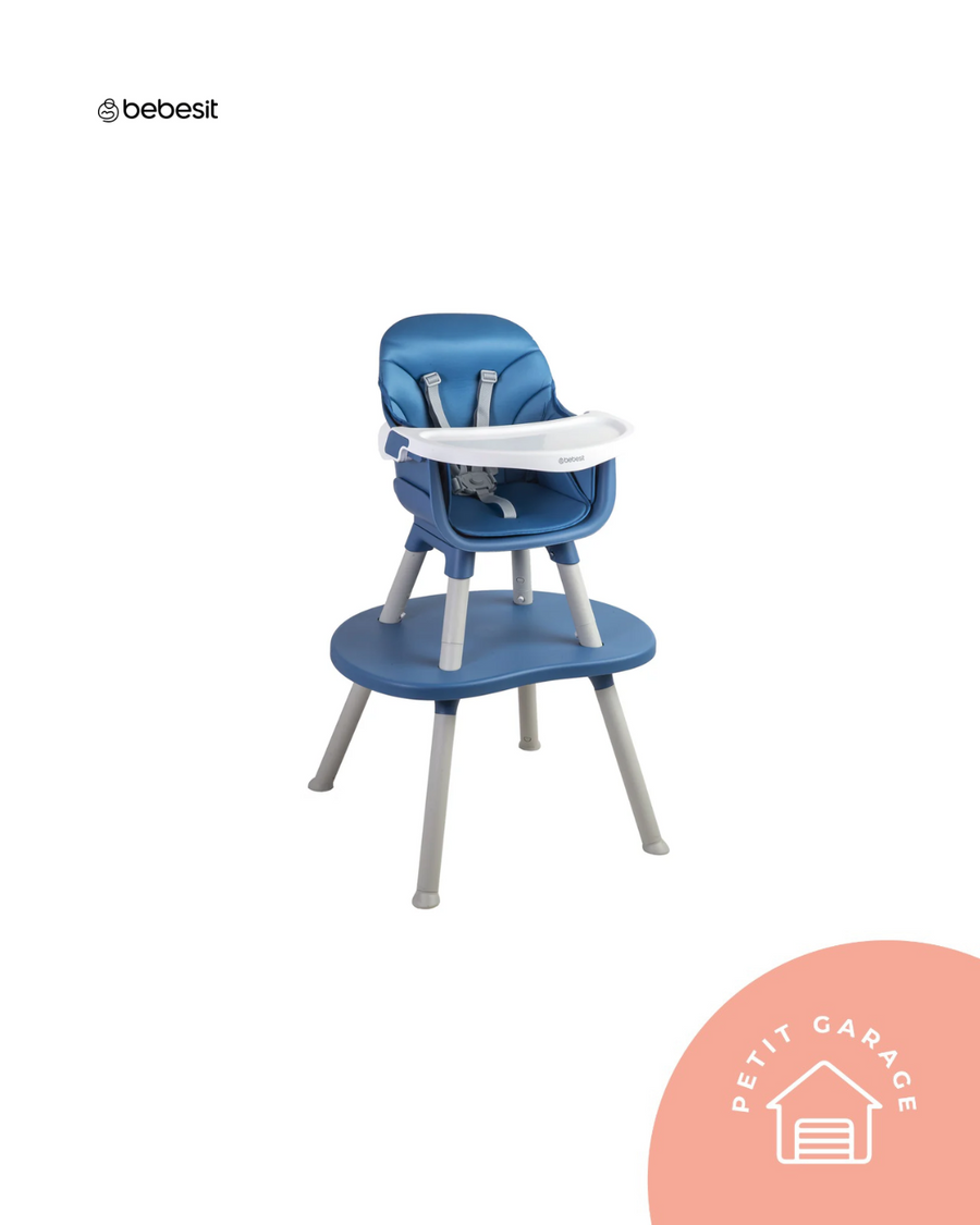 (#PG5215) Silla de comer modelo Baby Desk 4 en 1 color azul. Marca Bebesit