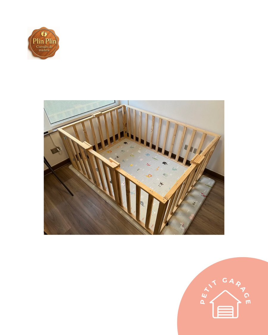 (#PG5453) Corral de madera plegable. Marca Corrales Plin Plin