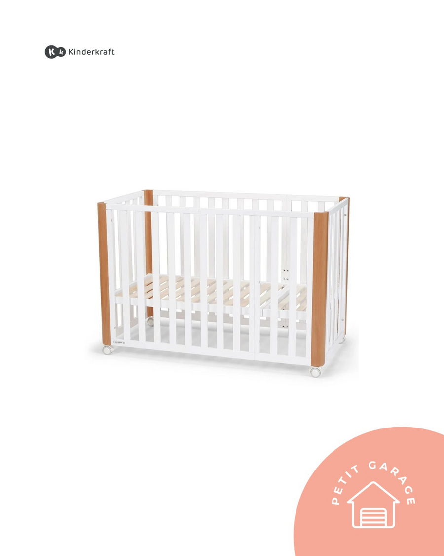 (#PG5154) Cuna de madera modelo Koya 4 en 1 + Dos colchones. Marca Kinderkraft