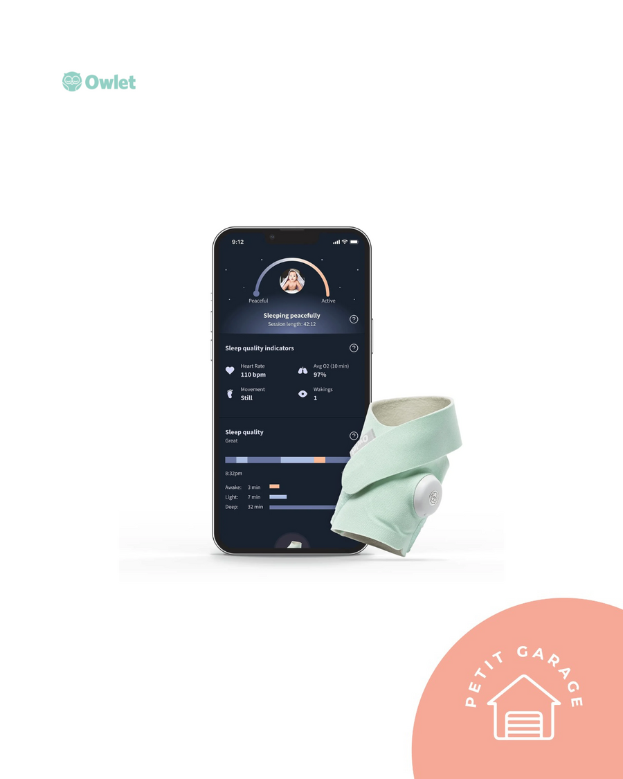(#PG4631) Monitor de signos vitales modelo Dream Sock color menta. Marca Owlet