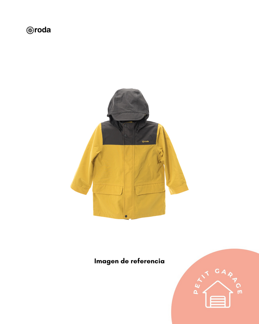 (#PG5101) Chaqueta impermeable color amarillo. Marca Roda