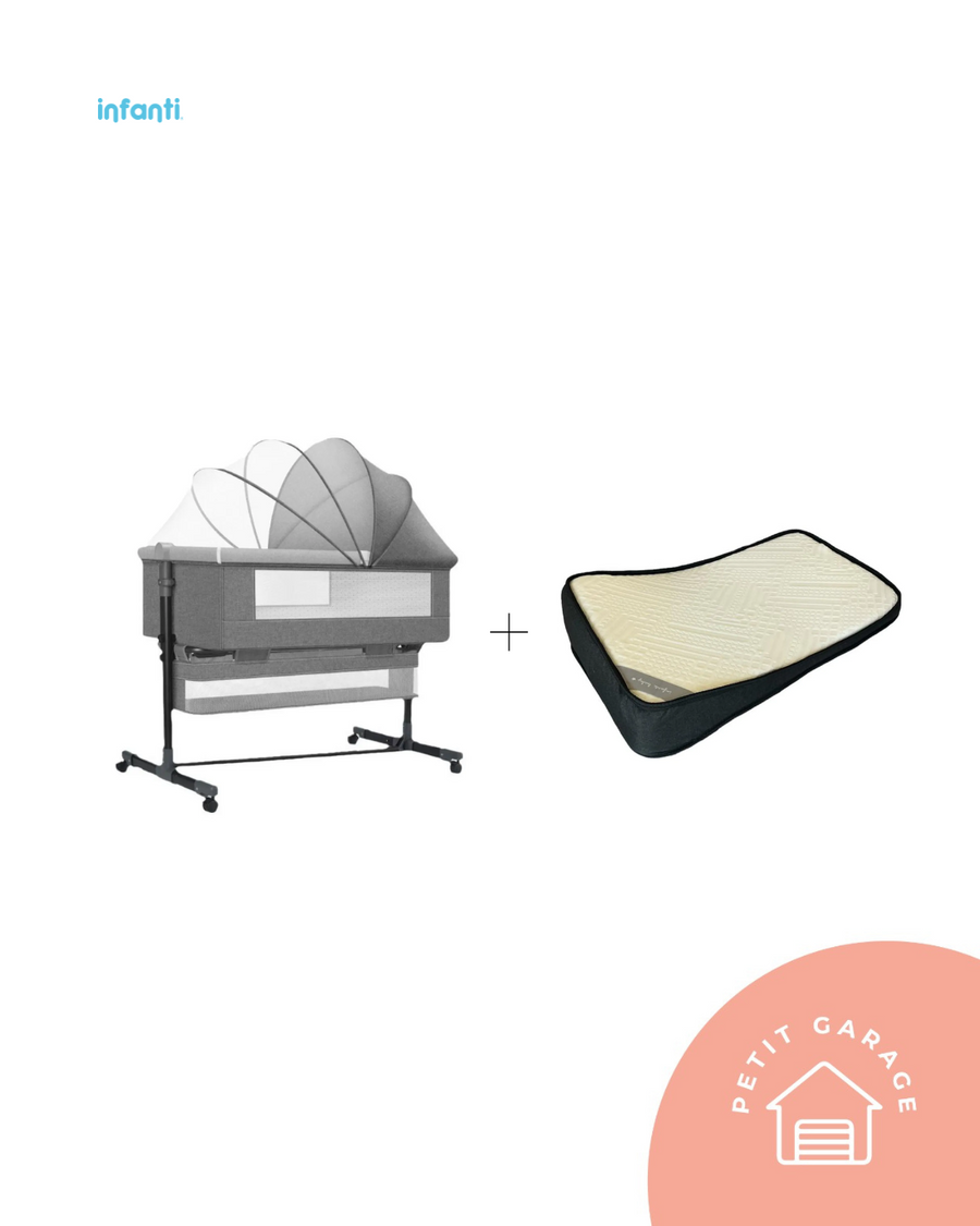 (#PG4923) Cuna Colecho color gris. Marca Genérica