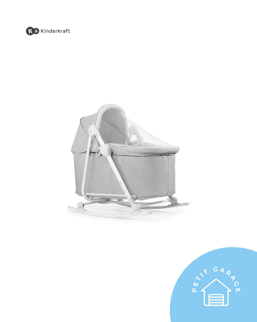 (#PG5186) Silla mecedora modelo Nola 5 en 1 color gris . Marca Kinderkraft
