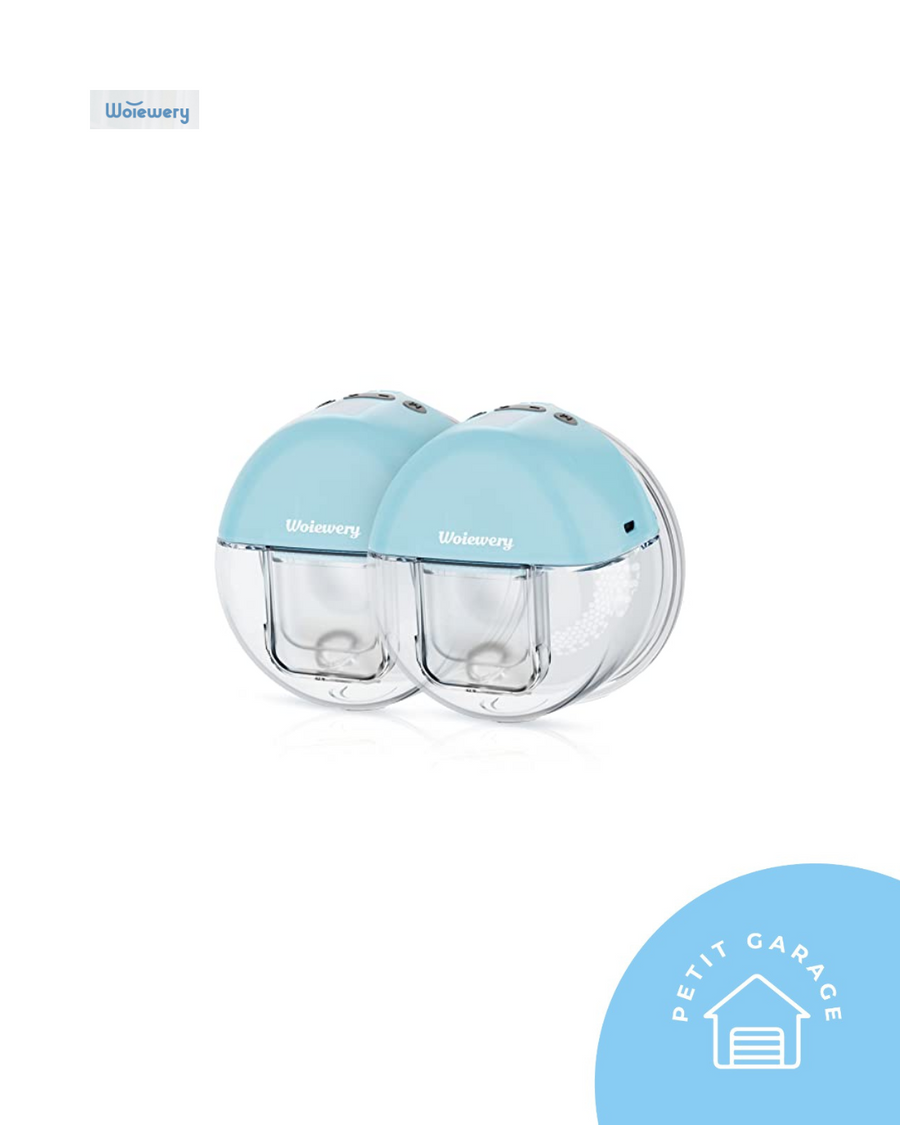 (#PG4814) Extractor de leche eléctrico doble modelo W19 color celeste. Marca Woiewery