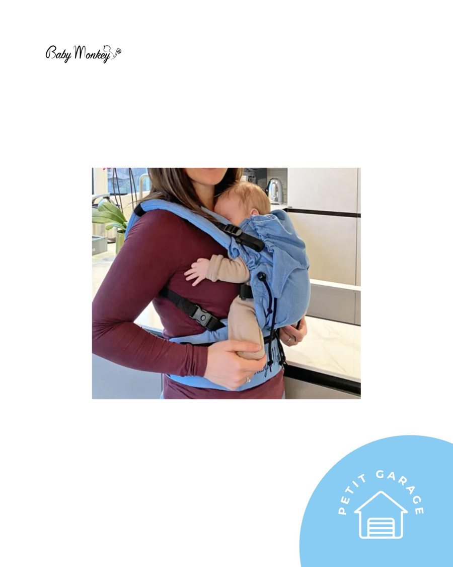 (#PG5410) Mochila ergonómica modelo Essential-Regolo color azul. Marca Baby Monkey