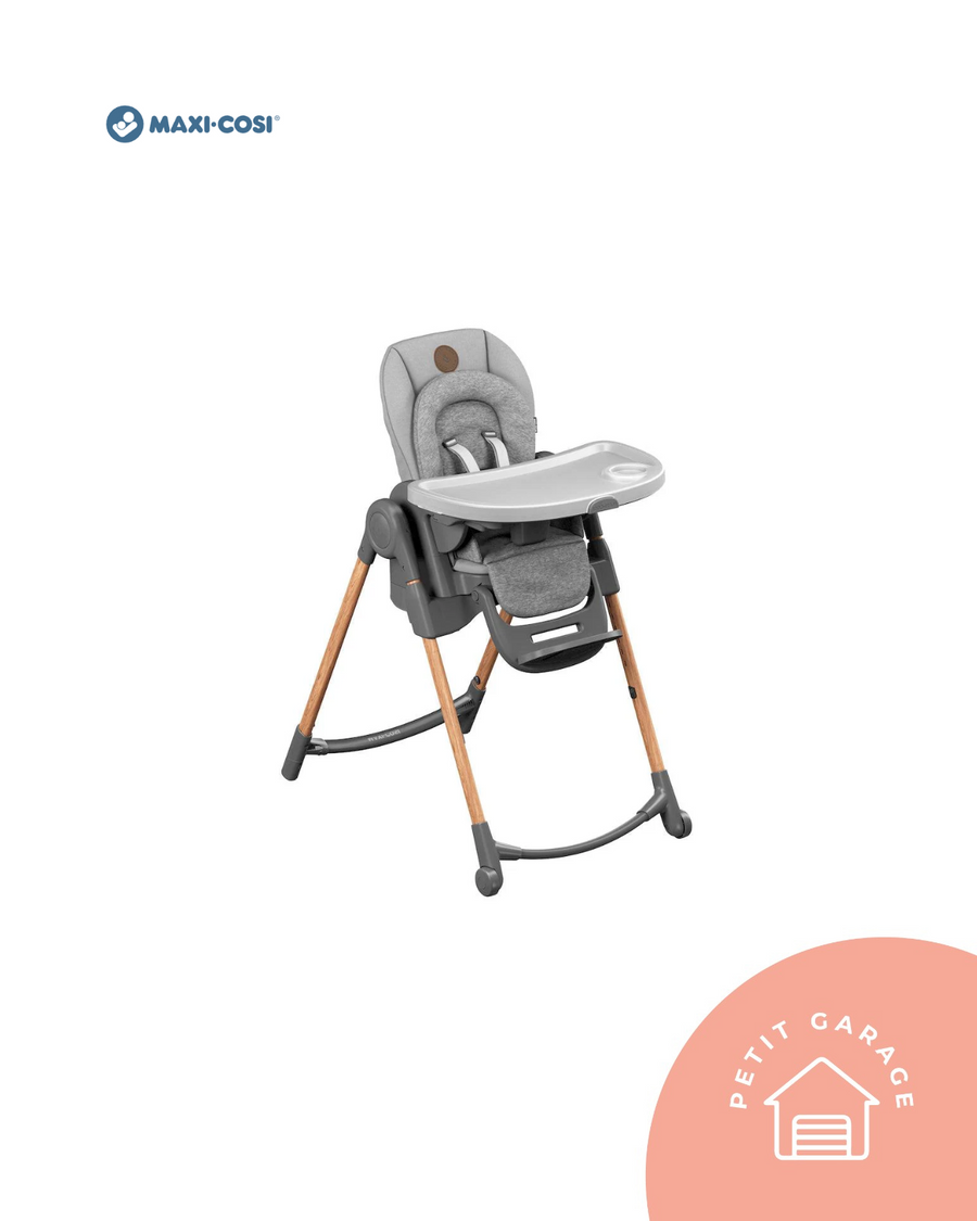 (#PG4339) Silla de comer modelo Minla color gris. Marca Maxi Cosi