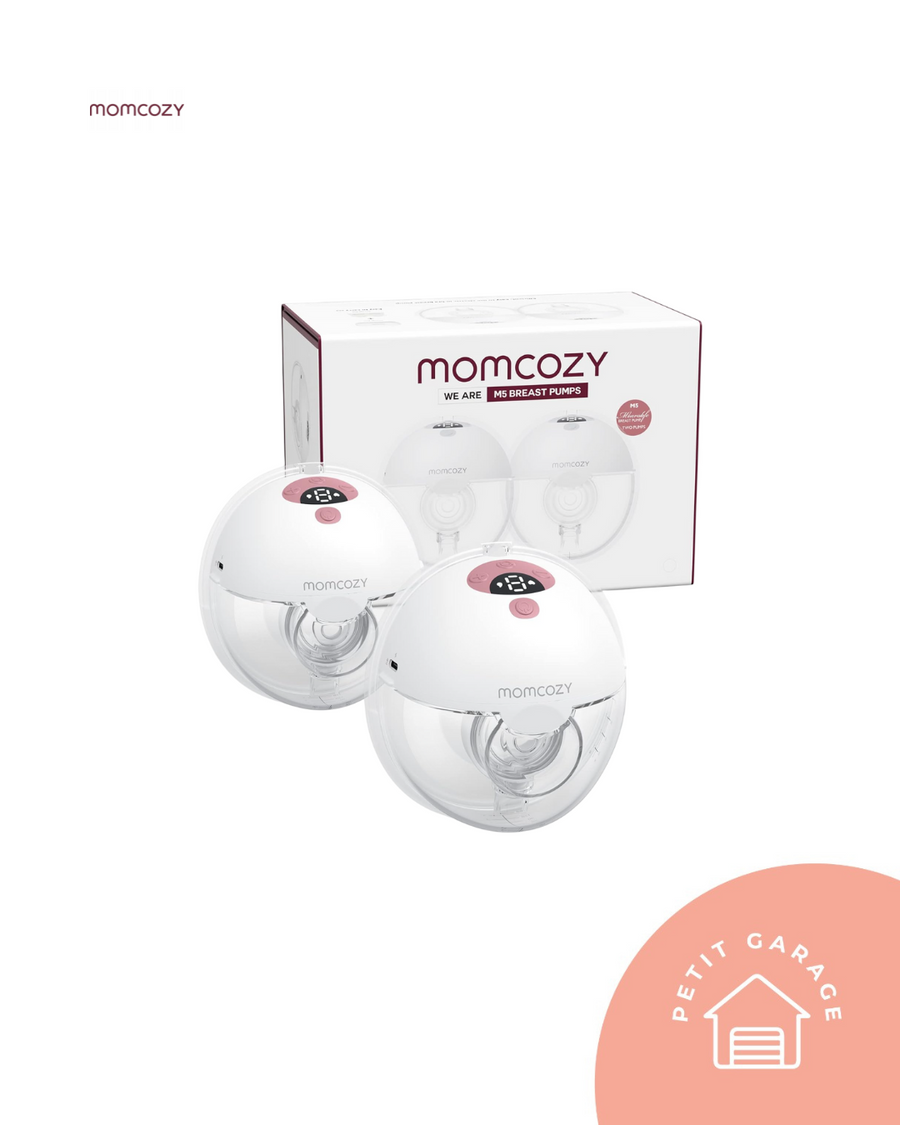 (#PG4977) Extractor de leche doble eléctrico modelo M5 color rosado. Marca Momcozy
