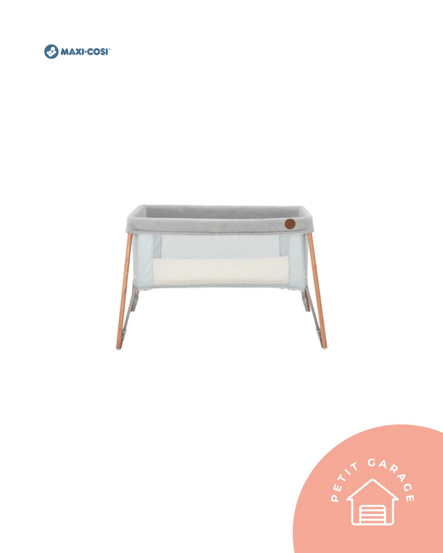(#PG4959) Cuna colecho modelo Iris Essential color gris. Marca Maxi Cosi
