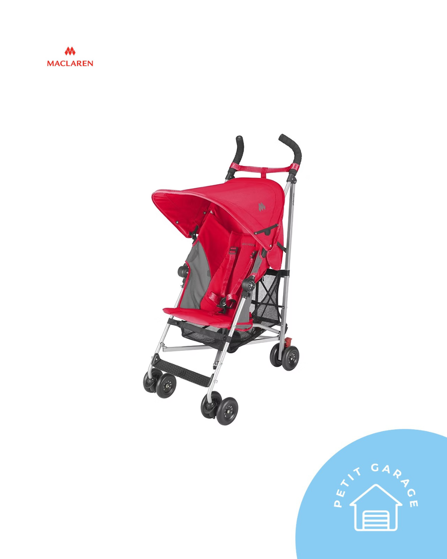 (#PG5254) Coche de paseo modelo paraguas color rojo. Marca MacLaren