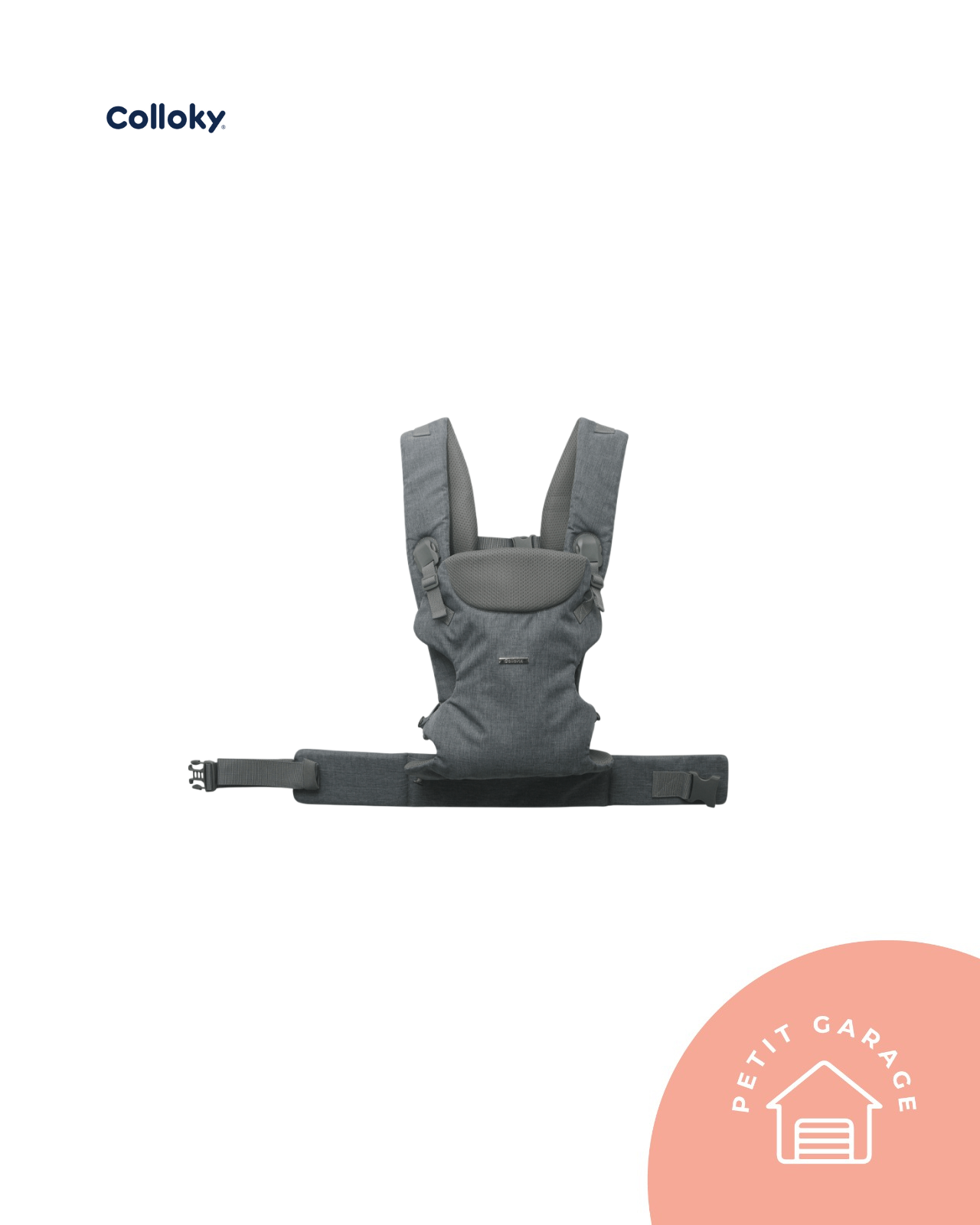 (#PG4468) Portabebé color gris. Marca Colloky