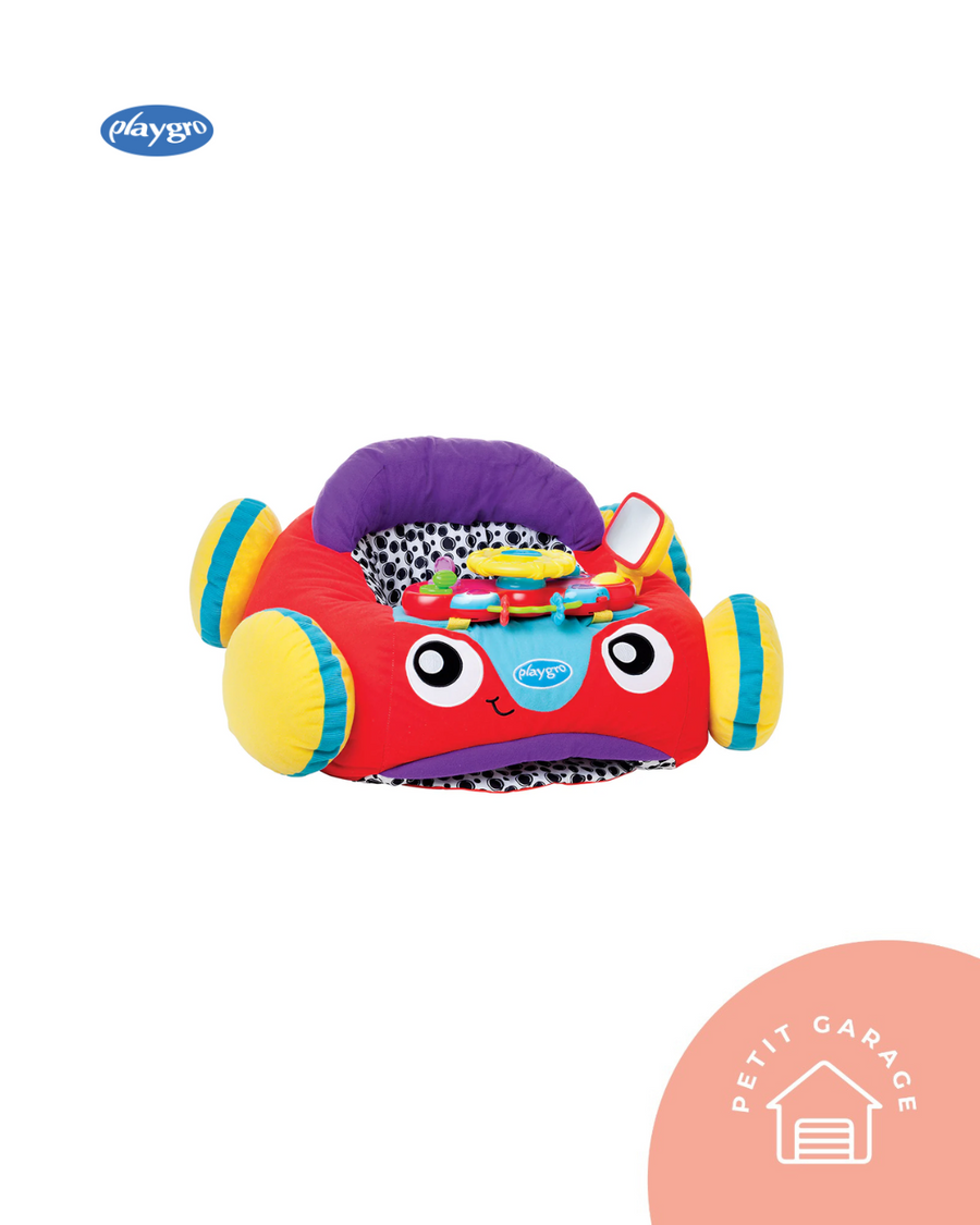 (#PG5013) Juguete de auto con música y luces color rojo. Marca Playgro