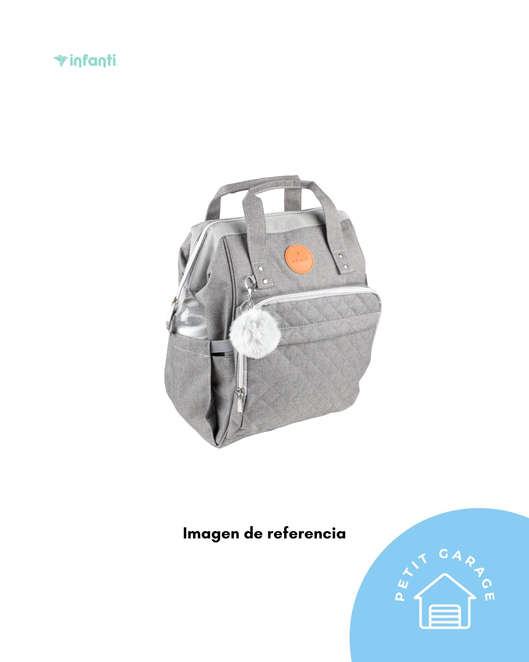 (#PG5167) Mochila pañalera modelo Open. Marca Infanti