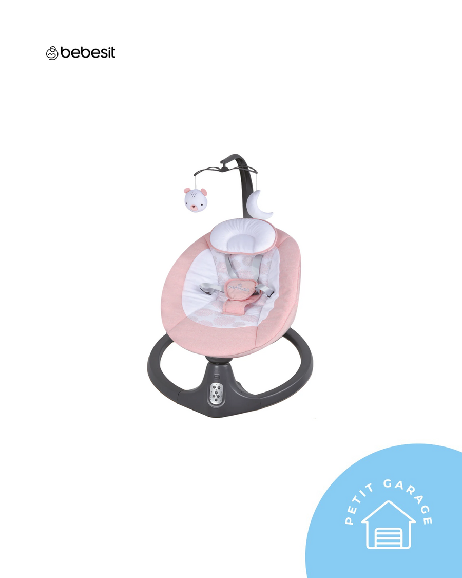 (#PG4376) Silla mecedora modelo Baby Swing color rosado. Marca Bebesit