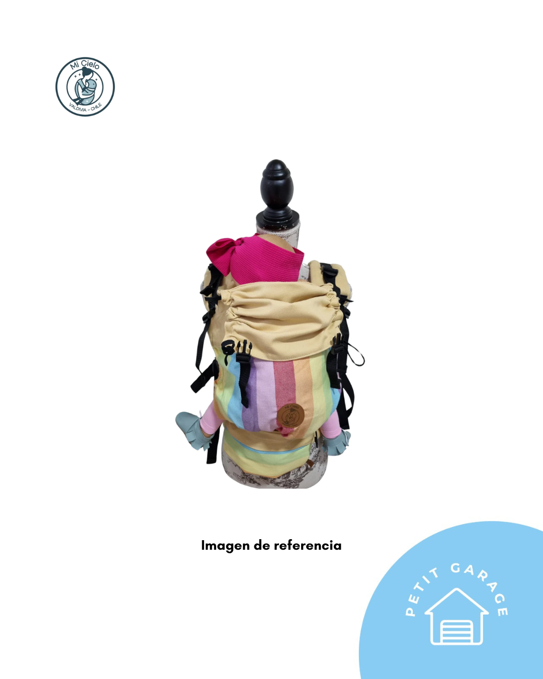 (#PG5034) Portabebé modelo Arcoíris. Marca Mi Cielo