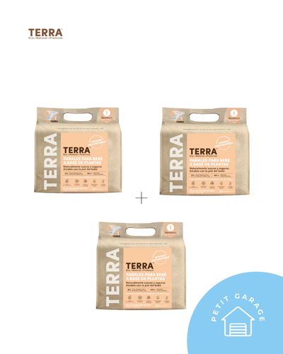 (#PG5428) 3 bolsas de Pañales para recién nacido. Marca Terra