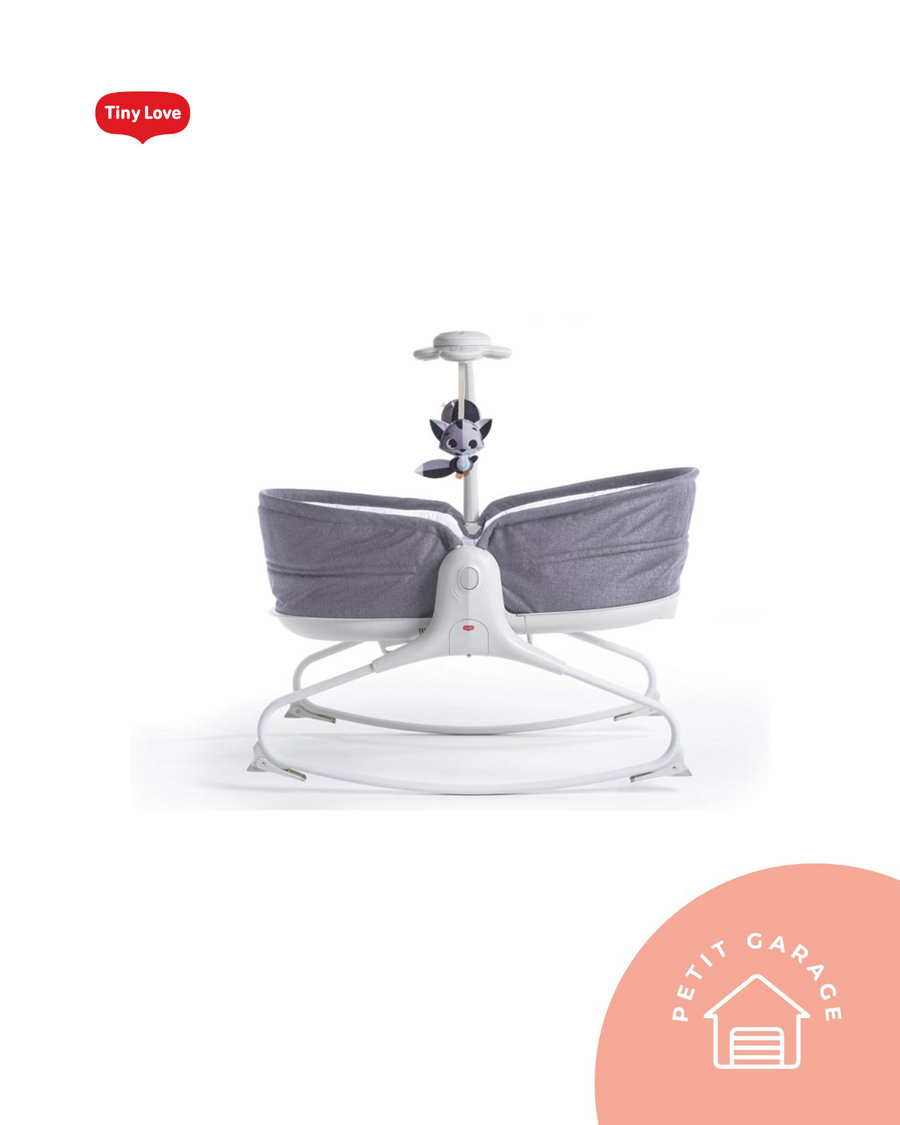 (#PG4571) Silla nido mecedora modelo Napper Heather color gris. Marca Tiny Love