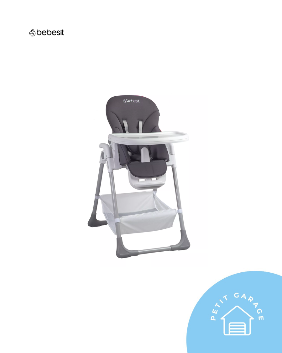 (#PG5350) Silla de comer modelo Snack LX color gris. Marca Bebesit